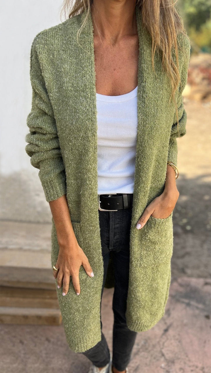 Gestrickter | übergroßer und lässiger Damenpulli mit Taschen