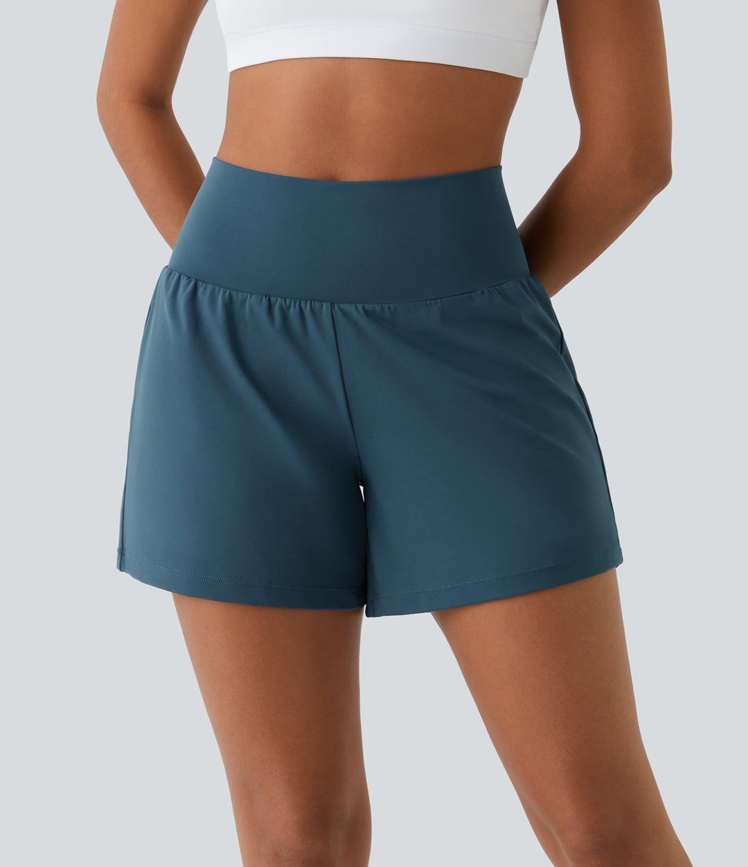 Hilara | 1-in-1 Yoga-Shorts mit hoher Taille, Gesäßtasche und Seitentasche