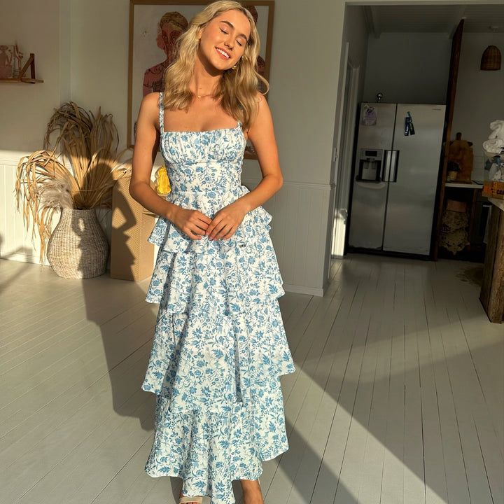 MATILDA | MAXIKLEID MIT RÜSCHEN