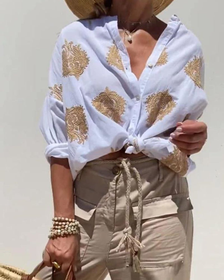 Lina | Bluse mit eleganten Stickereien