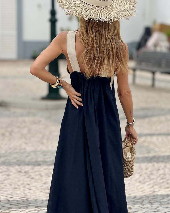 Sienna | Elegantes Kleid mit offenem Rücken und modischem Neckholder-Kragen
