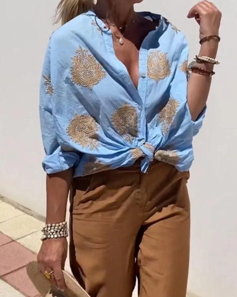 Lina | Bluse mit eleganten Stickereien