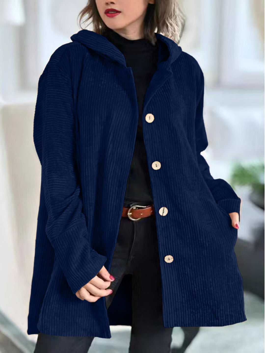Cordia | Gemütliche Cordjacke mit Kapuze