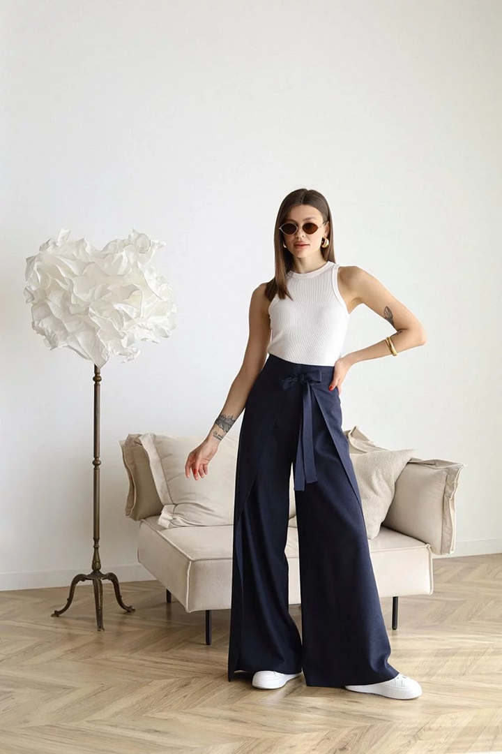 Rosetta Leinenhose mit weitem Bein