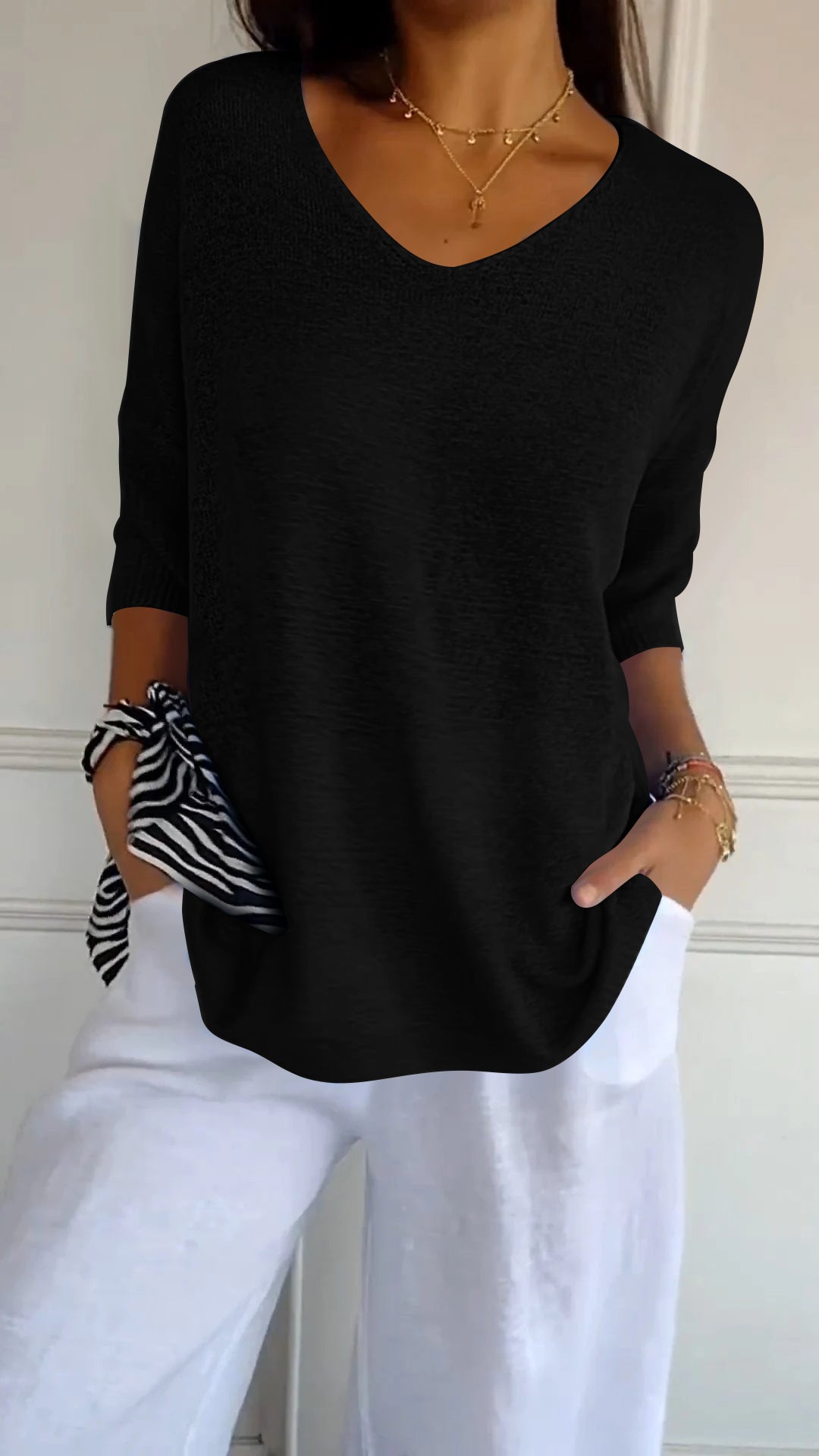 Anna | Bluse mit V-Ausschnitt