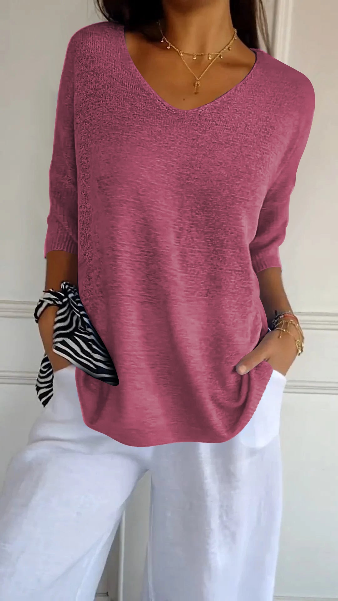 Anna | Bluse mit V-Ausschnitt