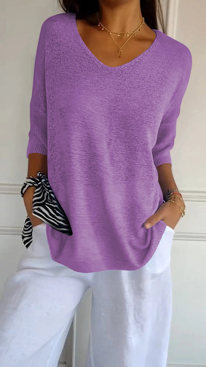 Anna | Bluse mit V-Ausschnitt