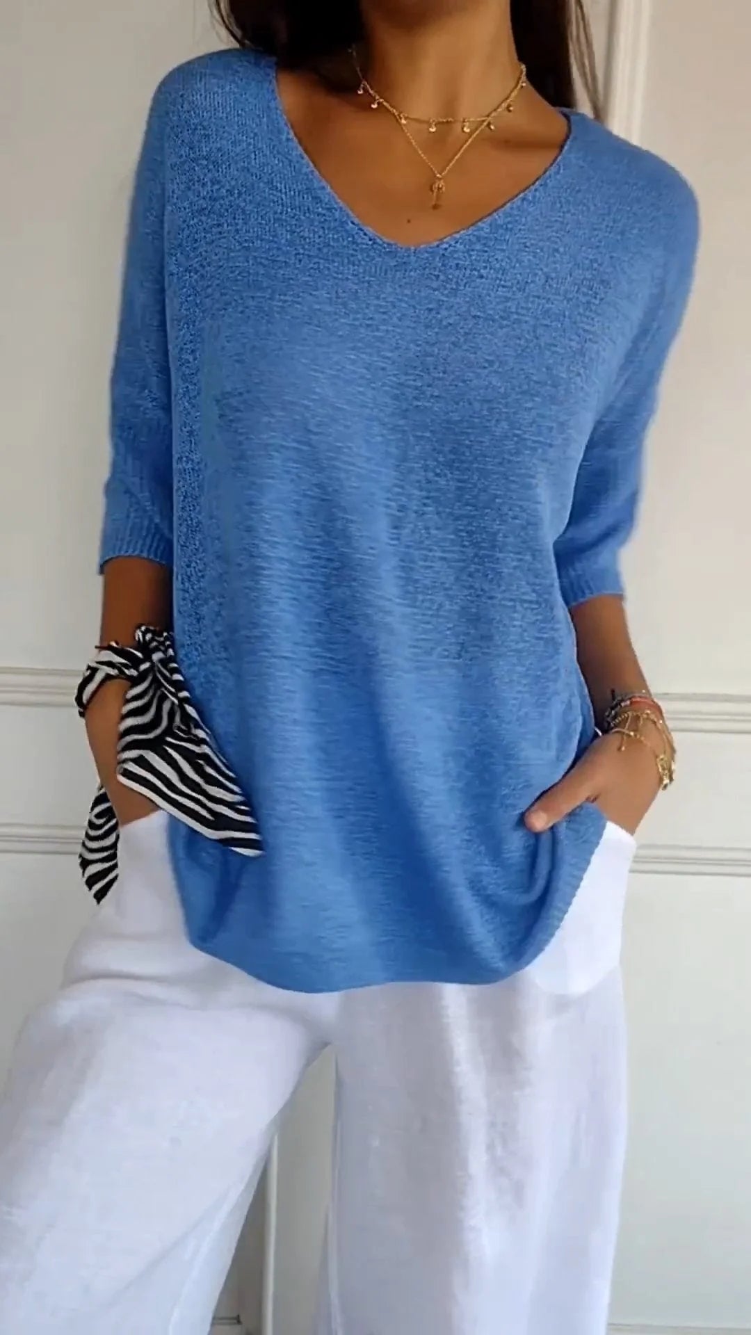 Anna | Bluse mit V-Ausschnitt
