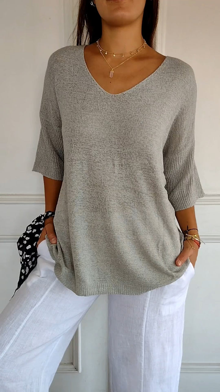 Anna | Bluse mit V-Ausschnitt
