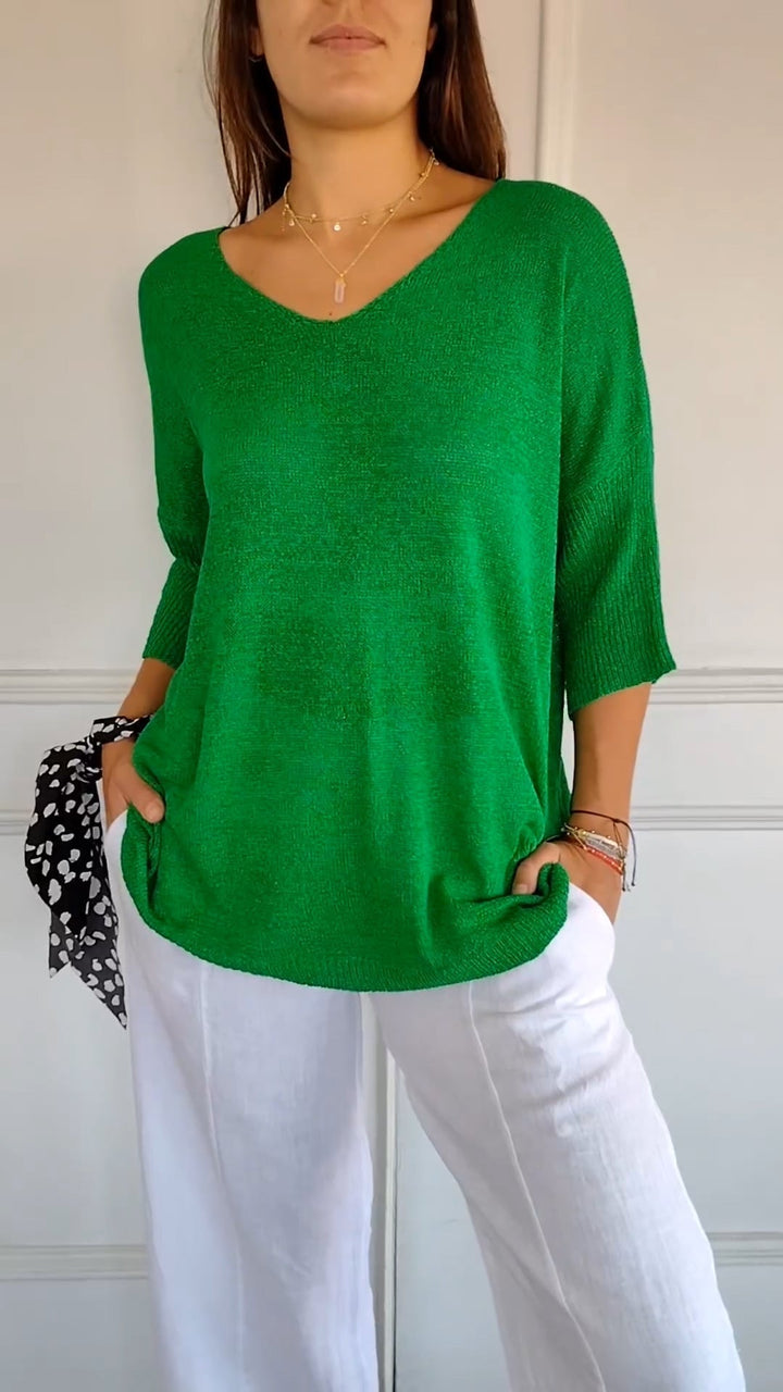 Anna | Bluse mit V-Ausschnitt