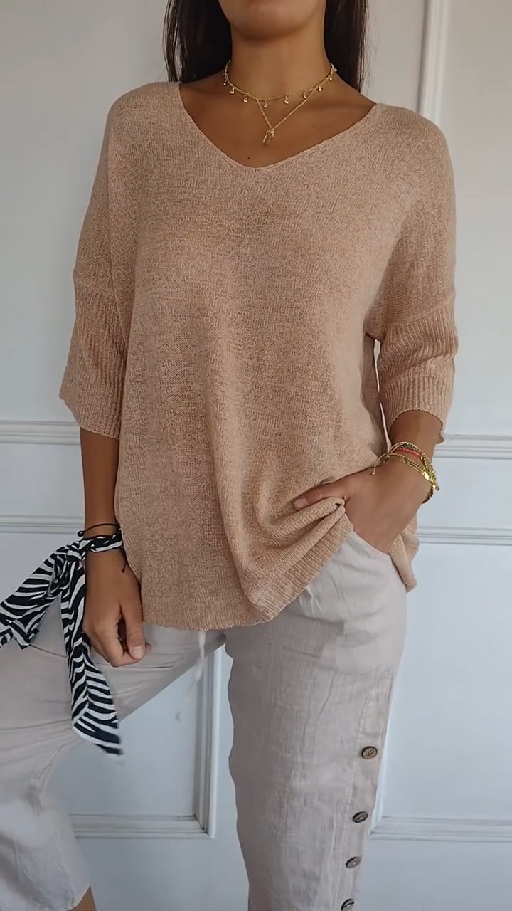 Anna | Bluse mit V-Ausschnitt