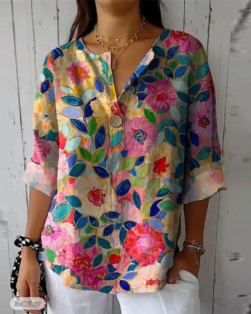 Heleina | Blumige Vintage-Bluse
