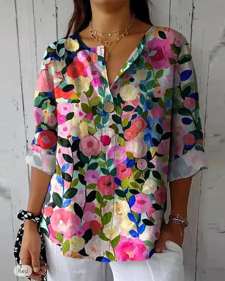 Heleina | Blumige Vintage-Bluse