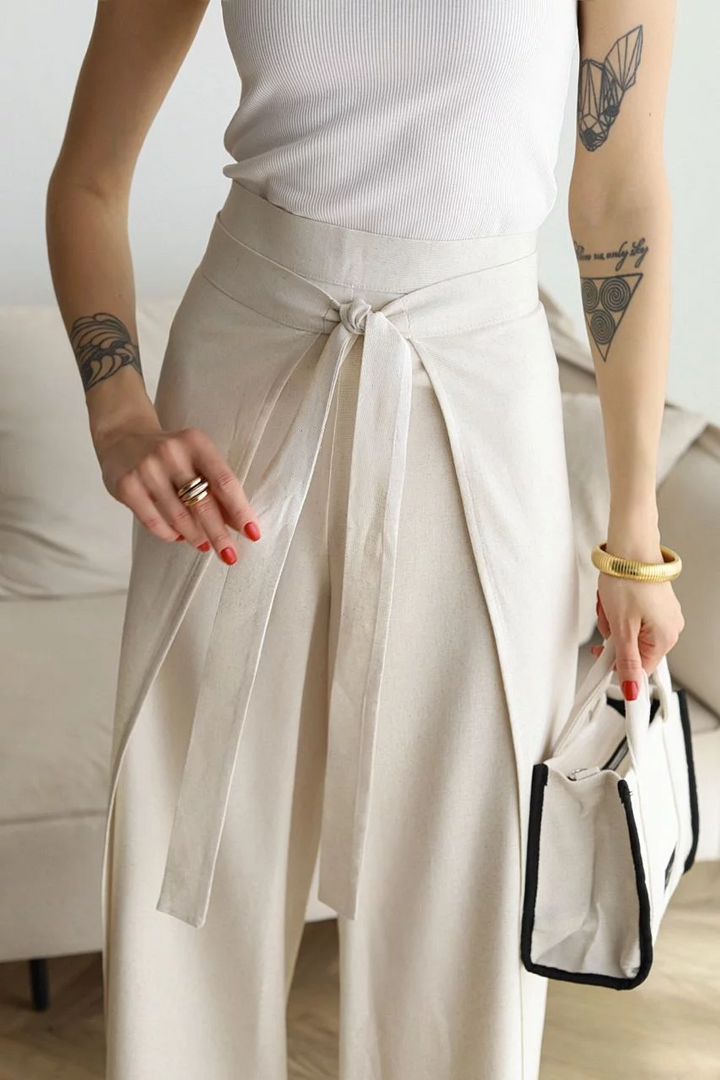 Rosetta Leinenhose mit weitem Bein