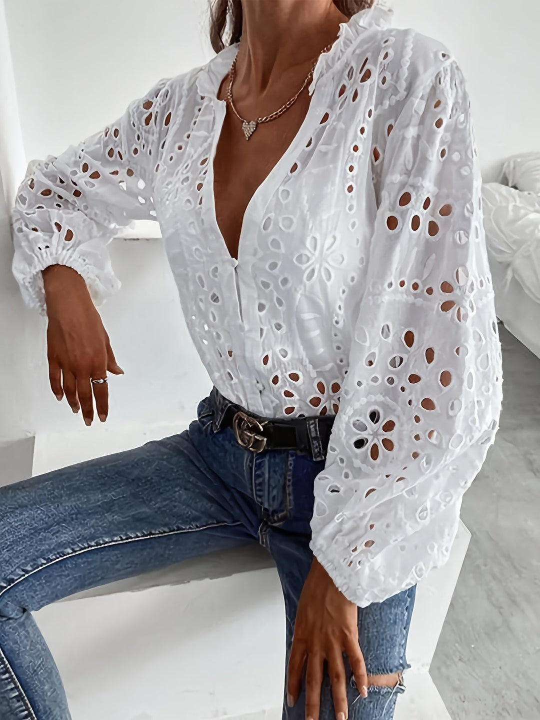 Roselina | Bestickte Bluse