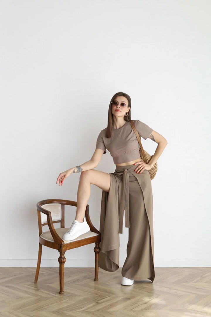 Rosetta Leinenhose mit weitem Bein