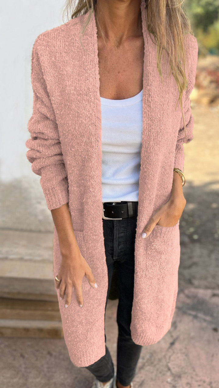 Gestrickter | übergroßer und lässiger Damenpulli mit Taschen