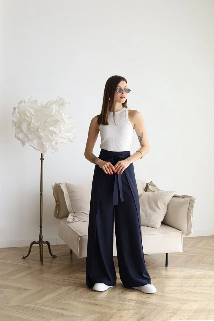 Rosetta Leinenhose mit weitem Bein