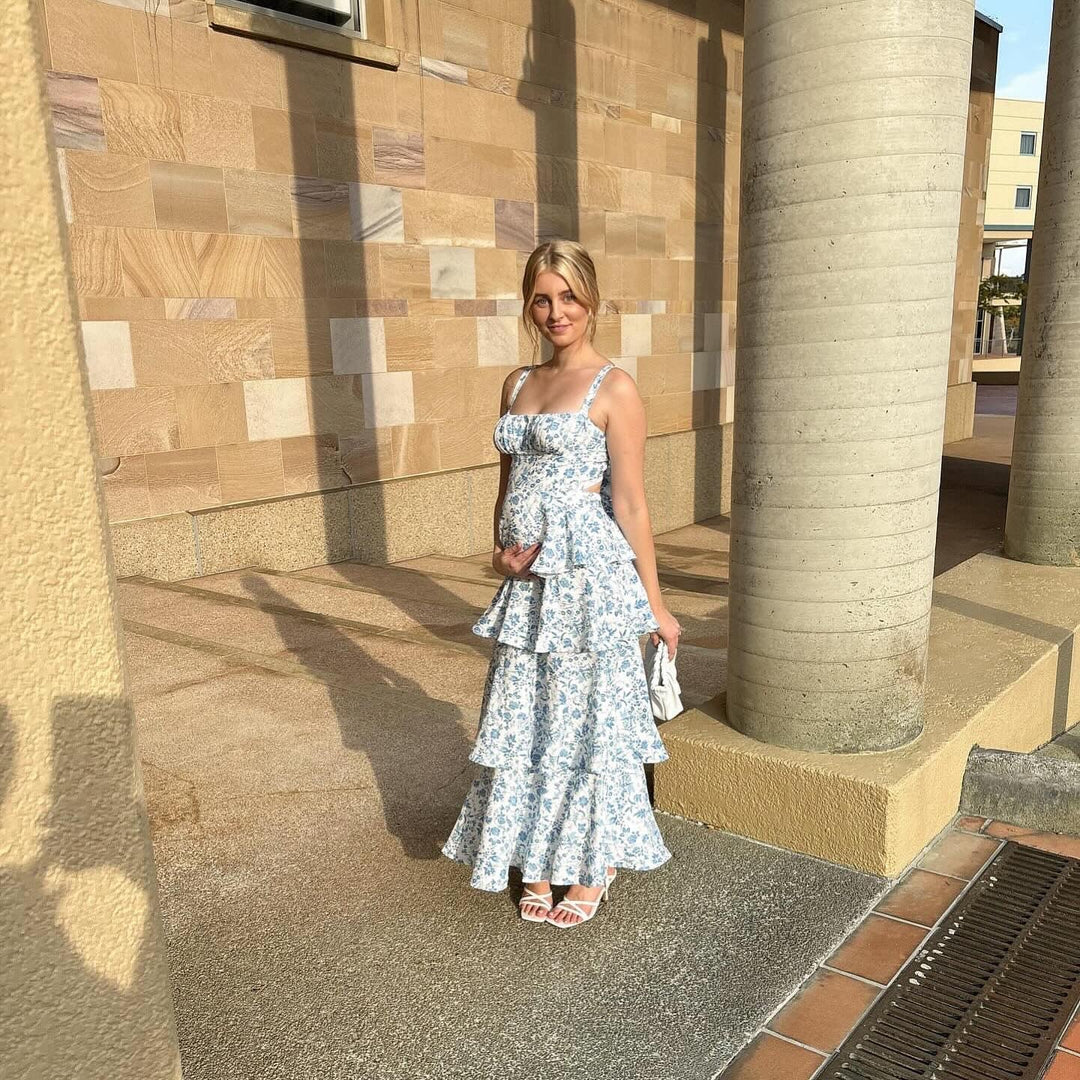 MATILDA | MAXIKLEID MIT RÜSCHEN
