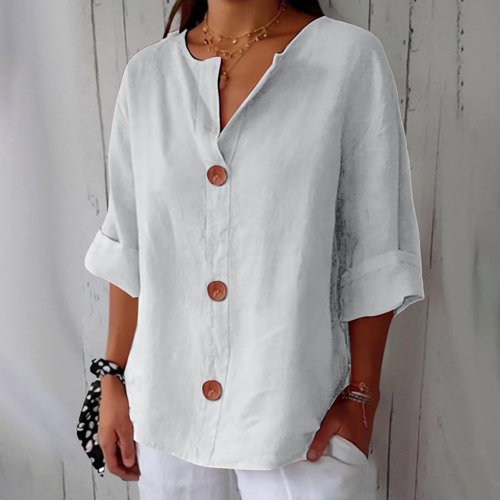Liore | Minimalistische Bluse mit vertikaler Struktur