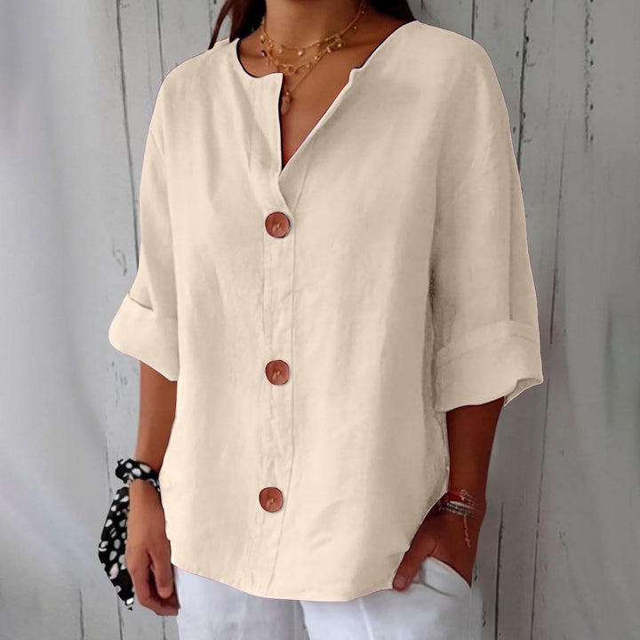 Liore | Minimalistische Bluse mit vertikaler Struktur