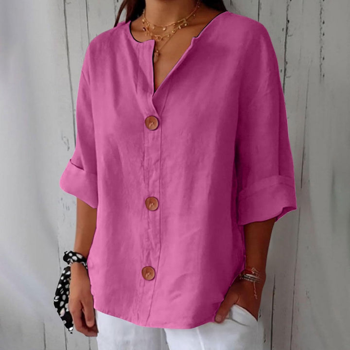 Liore | Minimalistische Bluse mit vertikaler Struktur