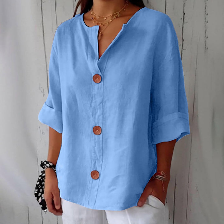 Liore | Minimalistische Bluse mit vertikaler Struktur