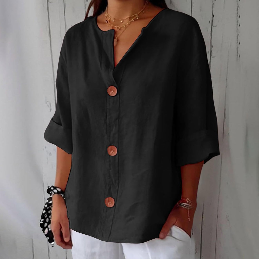 Liore | Minimalistische Bluse mit vertikaler Struktur