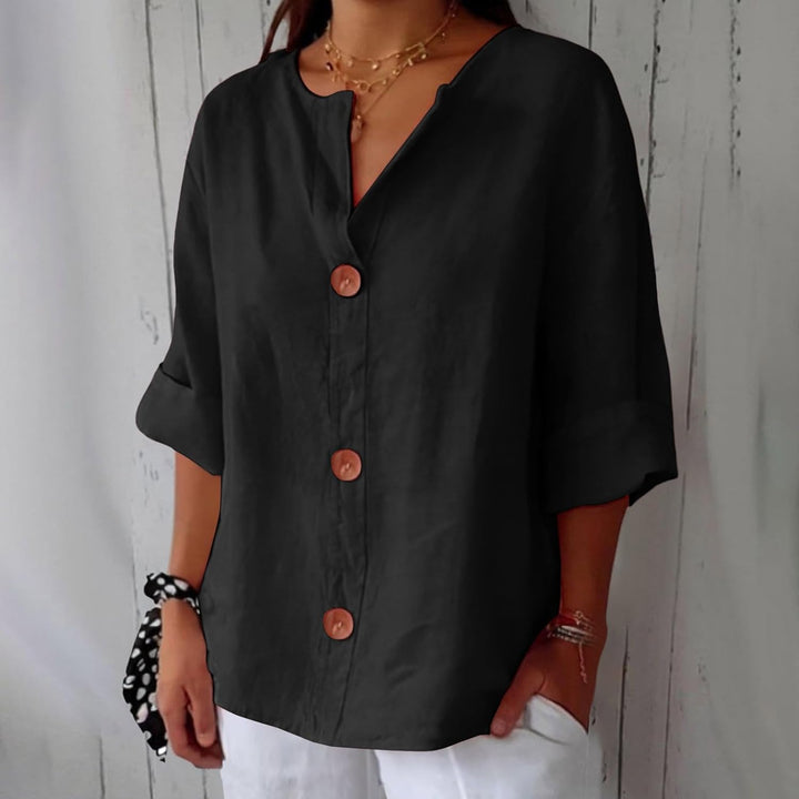 Liore | Minimalistische Bluse mit vertikaler Struktur