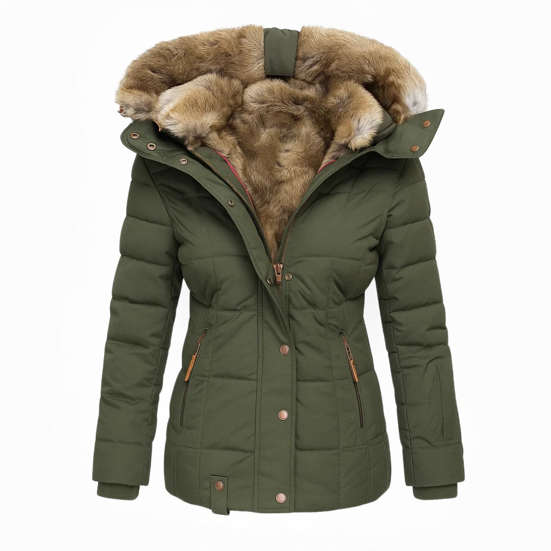 Anna | Warmer mit Fell gefütterter Wintermantel