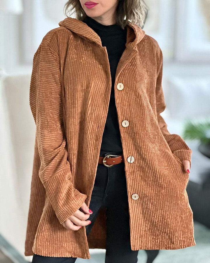Cordia | Gemütliche Cordjacke mit Kapuze