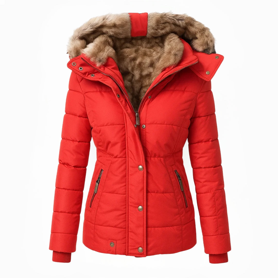 Anna | Warmer mit Fell gefütterter Wintermantel