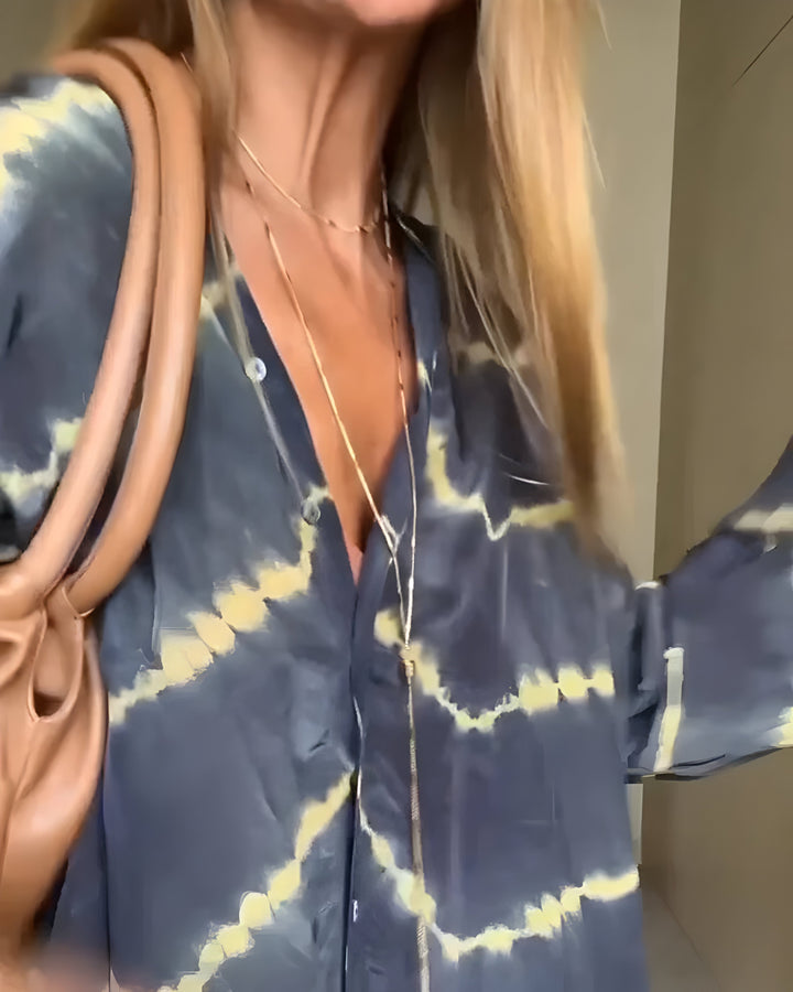 Julia | Boho-gestreiftes Maxikleid