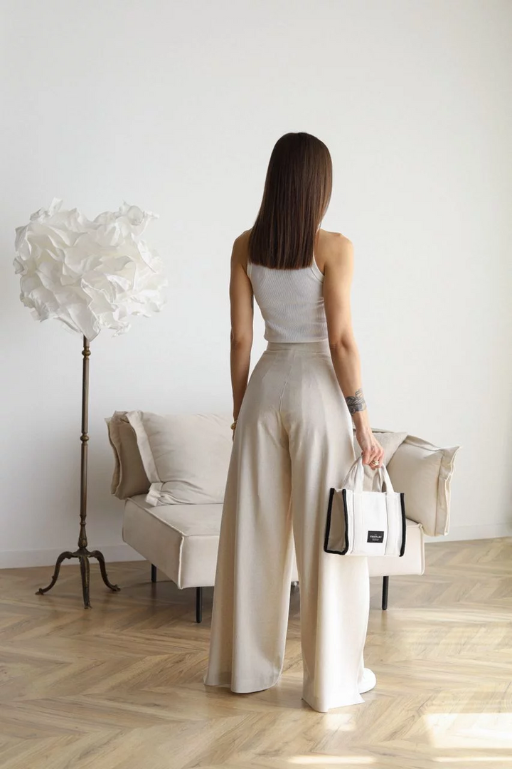 Rosetta Leinenhose mit weitem Bein
