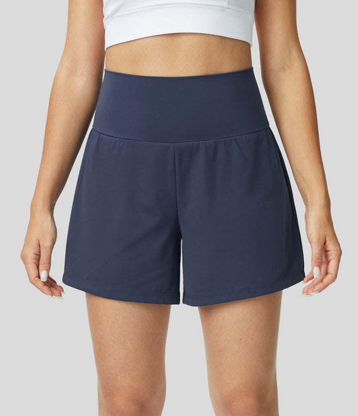 Hilara | 1-in-1 Yoga-Shorts mit hoher Taille, Gesäßtasche und Seitentasche