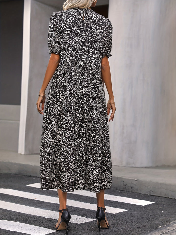 Adelina | Kleid mit puffärmel und Stufen
