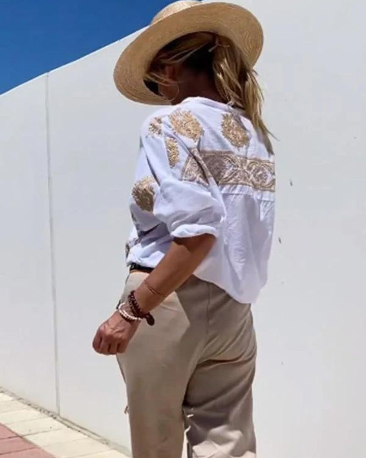Lina | Bluse mit eleganten Stickereien