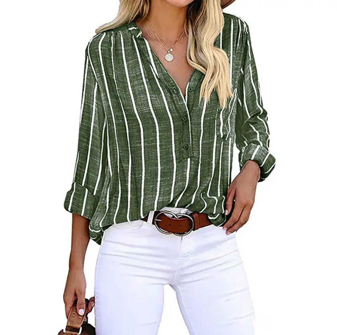 Agathe | Elegante gestreifte Bluse
