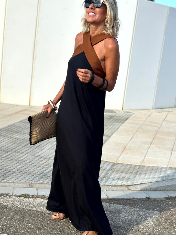 Sienna | Elegantes Kleid mit offenem Rücken und modischem Neckholder-Kragen