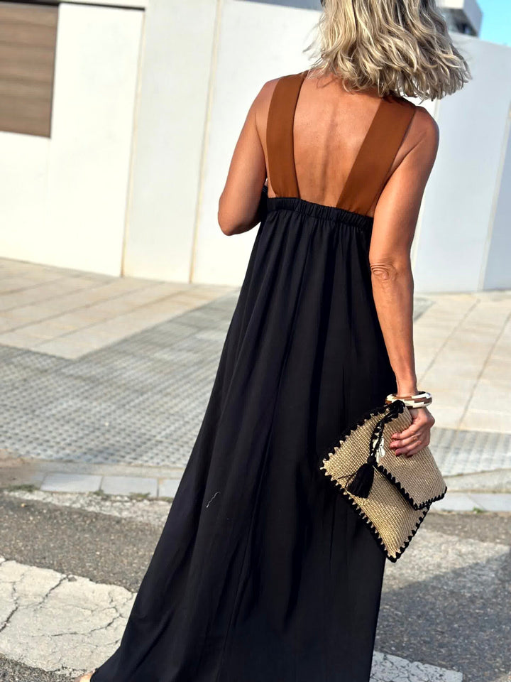 Sienna | Elegantes Kleid mit offenem Rücken und modischem Neckholder-Kragen