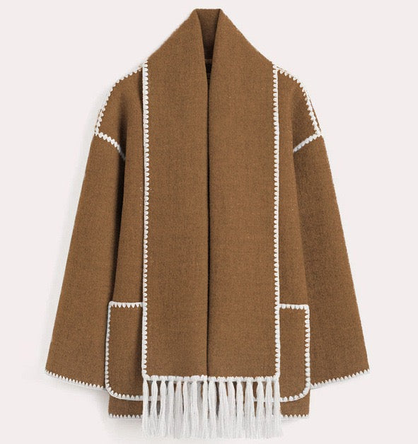 Viona | Bequeme Umhangjacke aus Wolle