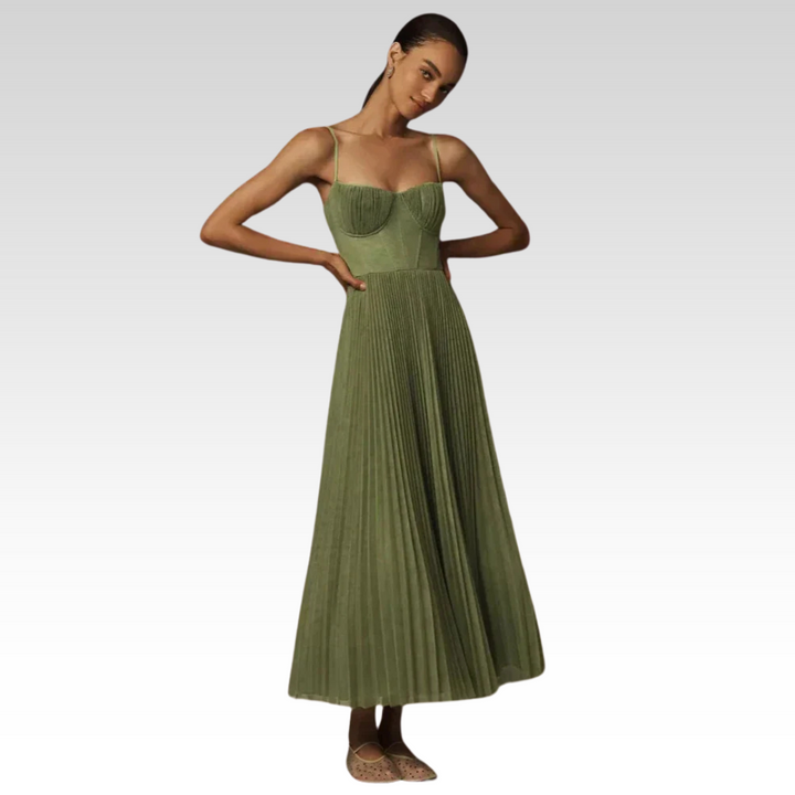 Isabella | Plissiertes Tüll-Midikleid