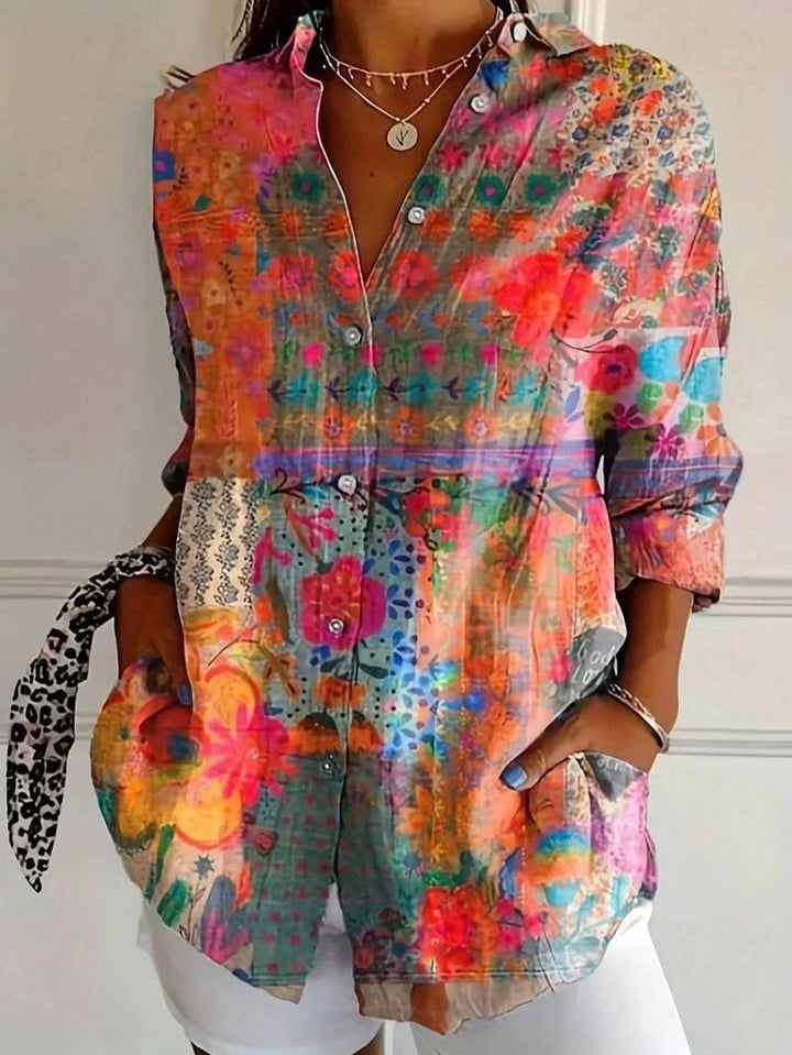Annika | Bunte Bluse mit verspieltem Print