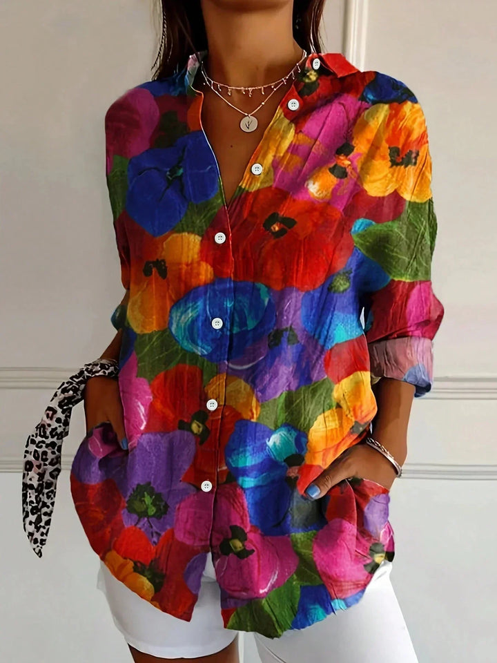 Annika | Bunte Bluse mit verspieltem Print