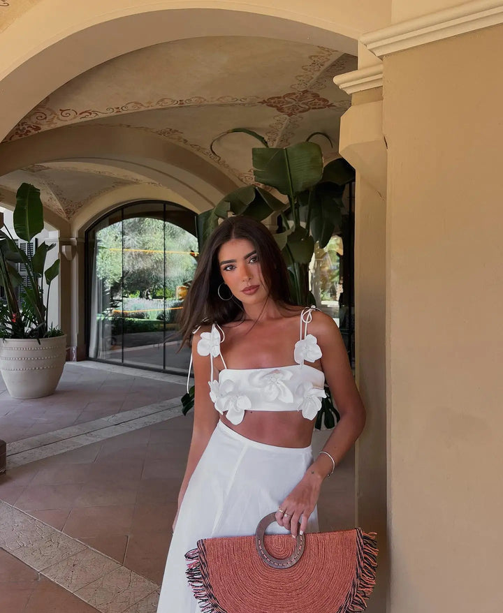 Zora | Mykonos Rose Detail Kleid