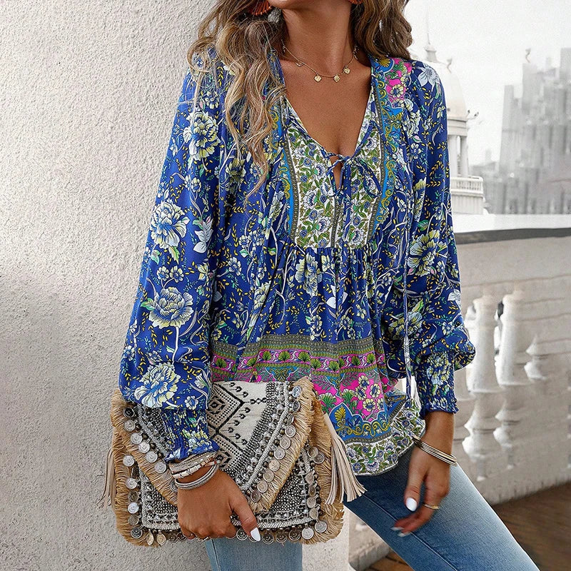 Anika | Stilvolle Blumenbluse