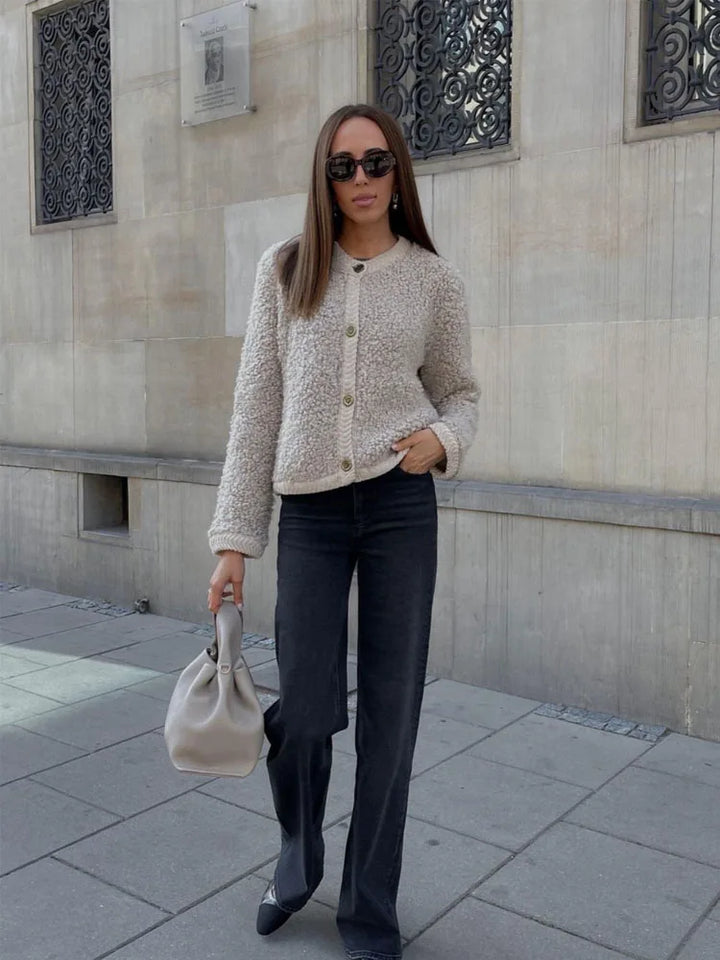 Zamra | Teddy-Strickjacke
