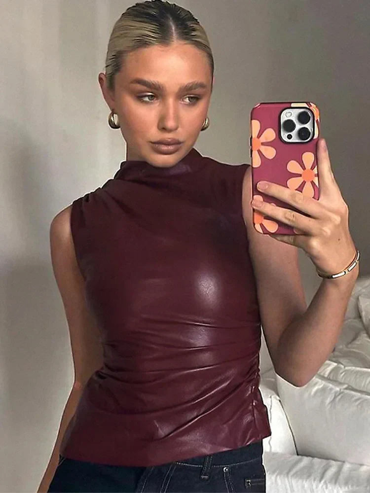 Ally | Kunstleder Top