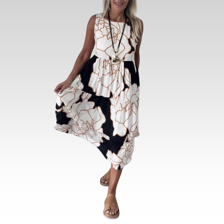 HERTHA | Wanda Bedrucktes Armelloses Kleid