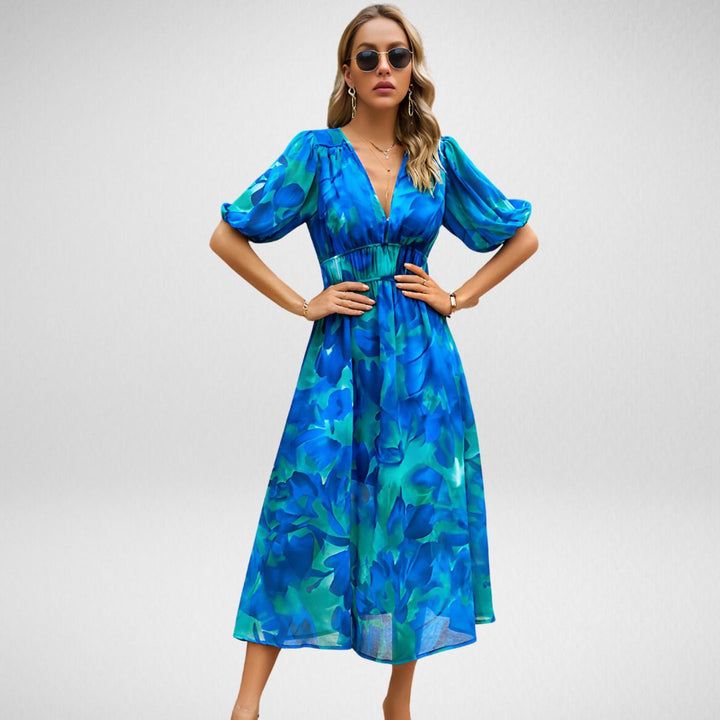 MONIA | CHARMING KLEID MIT V-AUSSCHNITT